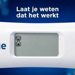 Clearblue digitale zwangerschapstest laat zien als hij werkt. 