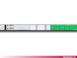 Ovulatietest met testuitslag 2 streepjes: je hebt nu de grootste kans om zwanger te worden.