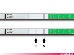 Ovulatietest met 1 licht streepje: je hebt nog weinig kans op zwangerschap.