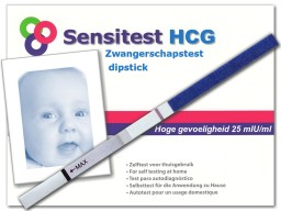 Zwangerschapstest met uitslag 1 streepje: je bent niet zwanger.
