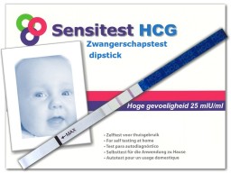 Zwangerschapstest met twee streepjes: je bent zwanger.